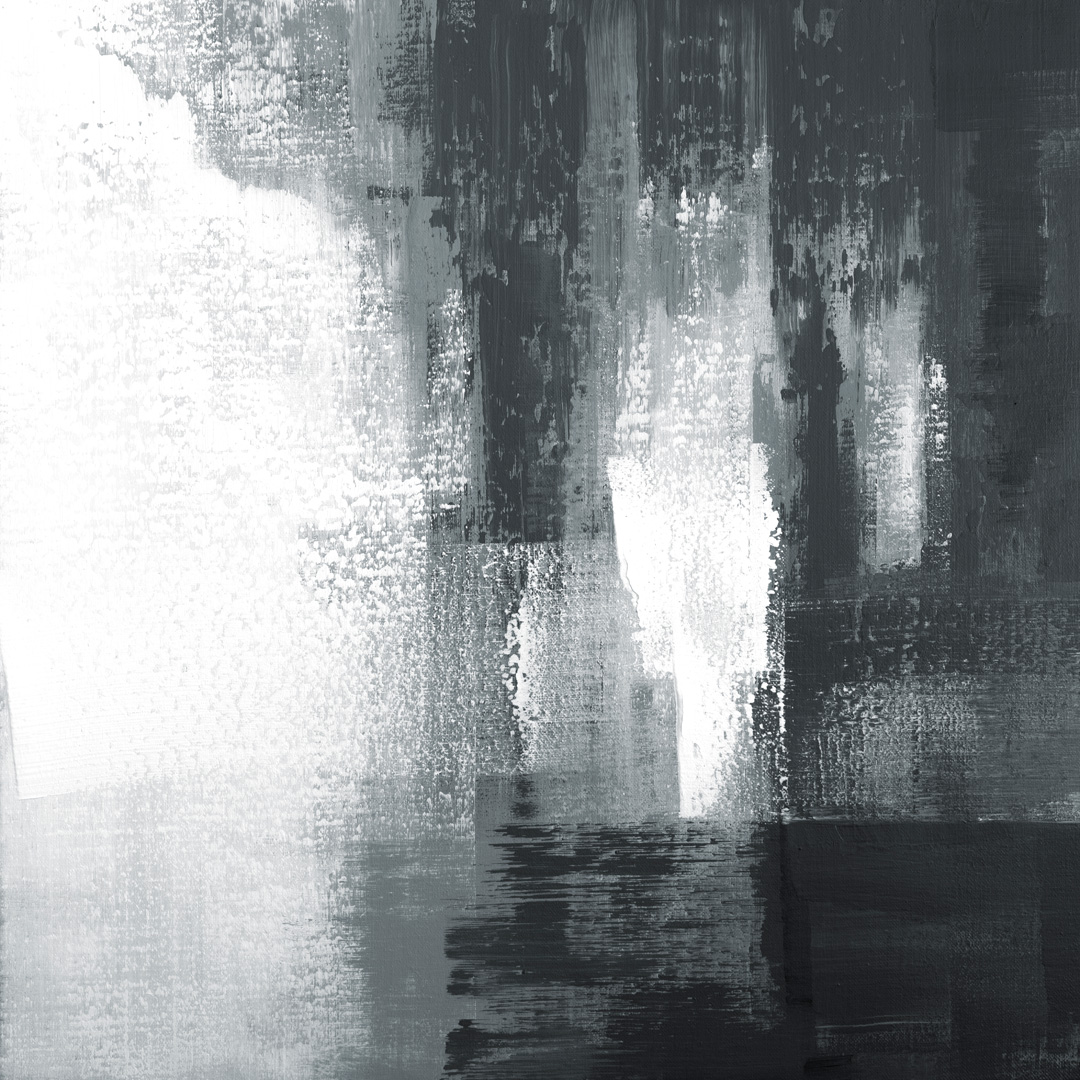 Diptych Black and White 07102003, Acrylfarbe auf Leinwand, 100 x 100 CM., 2020, © Ernest Bisaev